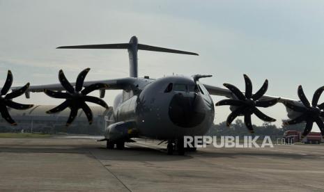 Pesawat Airbus A400M (A-4002) Sudah Mendarat di Lanud Halim