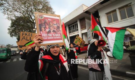 Aksi Solidaritas Palestina Suarakan Pembebasan Aktivis Kemanusiaan Maghreb Sumud Organisation