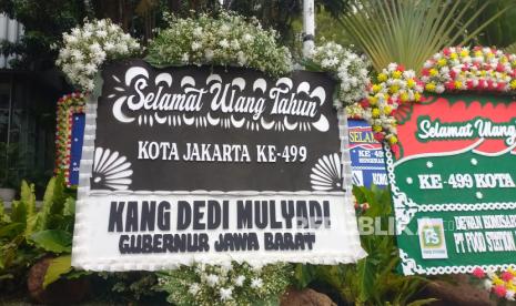 Dapat Karangan Bunga HUT ke-499 Jakarta Berwarna Hitam dari KDM, Begini Respons Pemprov DKI