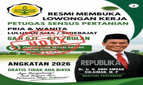 Kementan: Hati-hati Hoaks Rekrutmen Petugas Sensus Pertanian 2026