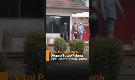 Viral PJL Dikeroyok Gegara Tutup Palang Pintu saat Kereta Lewat