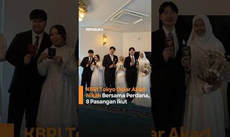 KBRI Tokyo Gelar Akad Nikah Bersama Perdana 8 Pasangan Ikut