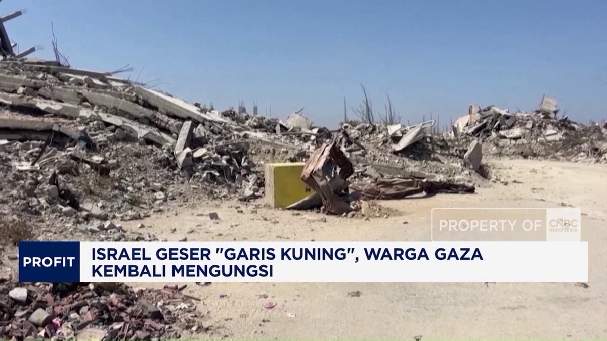 Video: Israel Geser “Garis Kuning”, Warga Gaza Kembali Mengungsi