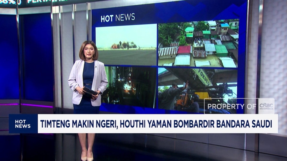 Yaman Bombardir Bandara Saudi – Truk Crane ‘Nyangkut’ di JPO Tendean