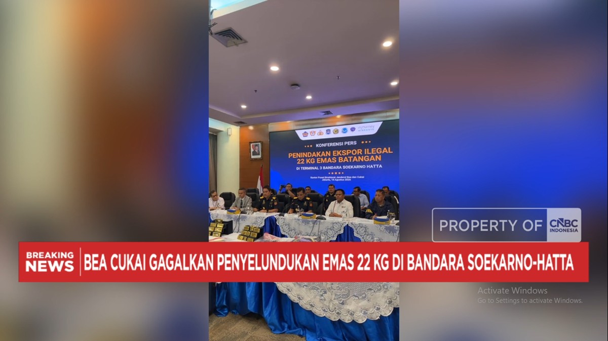 Video:Bea Cukai Gagalkan Penyelundupan 22 Kg Emas Senilai Rp60 Miliar