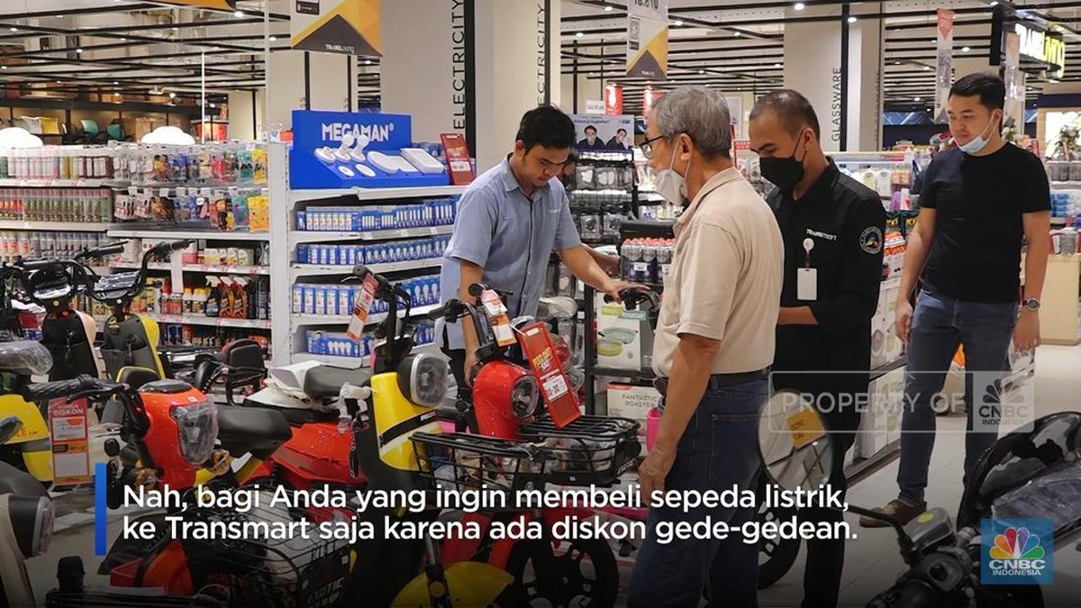Diskon Gede-Gedean, Harga Sepeda Listrik di Transmart Cuma Segini!