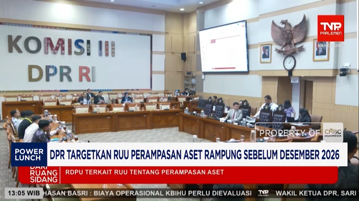 DPR Targetkan RUU Perampasan Aset Rampung Sebelum Desember 2026