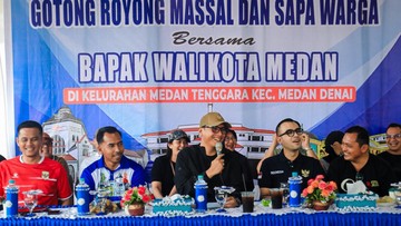 Sambut HUT ke-81 RI, Walkot Medan Gelar Gotong Royong dan Sapa Warga