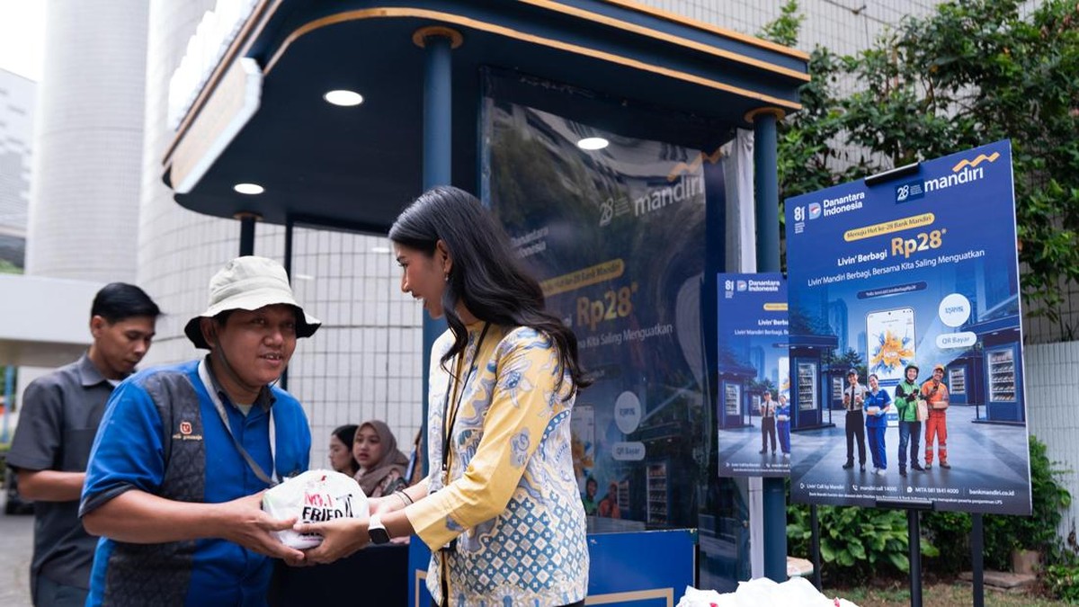 Bank Mandiri Hadirkan Livin’ Berbagi Rp28 bagi Pekerja Lapangan
