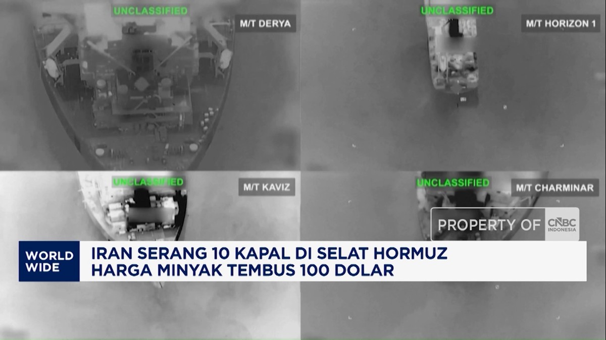 Iran Serang 10 Kapal di Selat Hormuz, Harga Minyak Tembus 100 Dolar