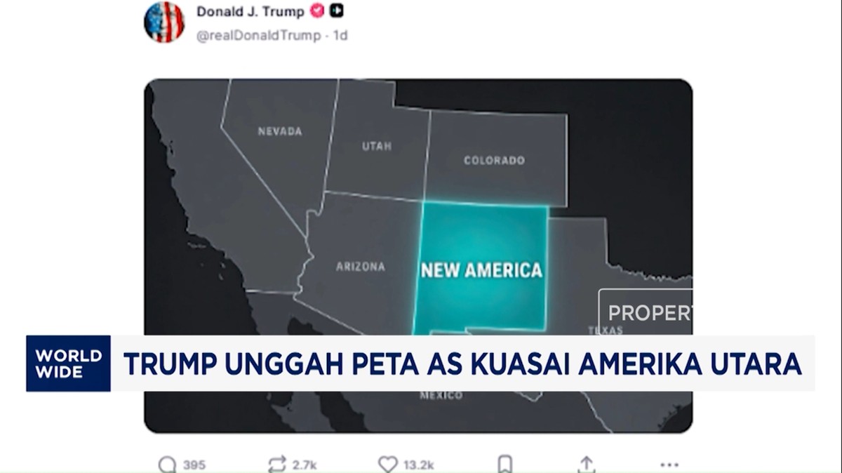 Video: Trump Unggah Peta AS Kuasai Amerika Utara, Picu Sorotan Dunia