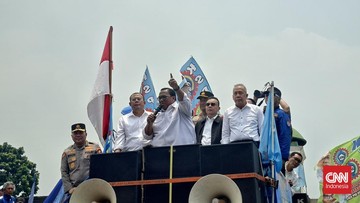 Pimpinan DPR dan Kapolri Temui Massa Buruh